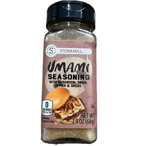 Retired Stonemill Umami Seasoning Blend 2.4oz Aldi Glass Jar HTF Exp 2022